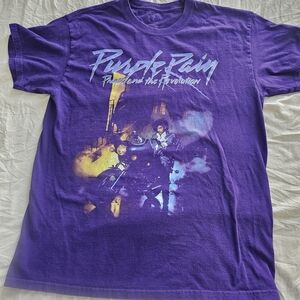 Purple Rain Graphic Tee by Purple Rain - Vibrant Purple Crewneck